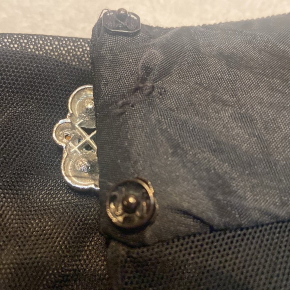 VINTAGE LILLIE RUBIN Made In USA Size M Black Dressy Jacket Long Sheer Sleeves - Picture 13 of 13